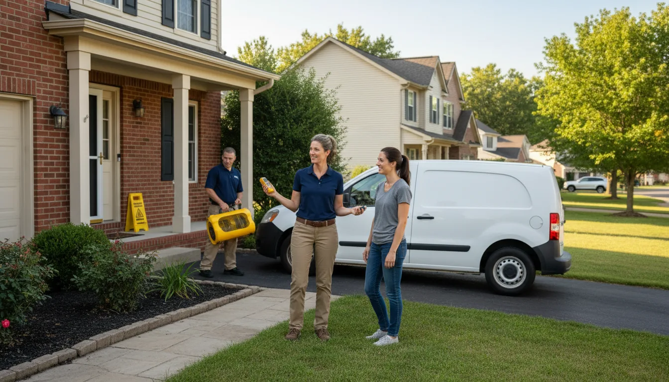 Residential water damage restoration in Landenberg, PA